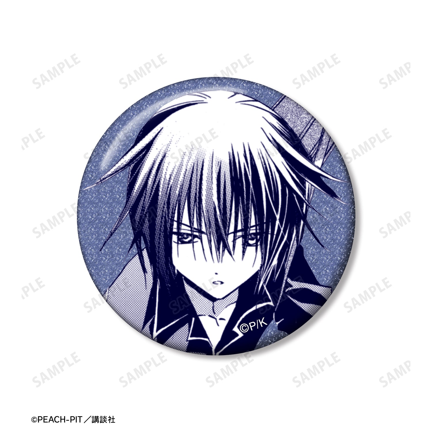 (Goods - Badge) Shugo Chara! Ikuto Tsukiyomi Panel Glitter Button Badge Set of 3