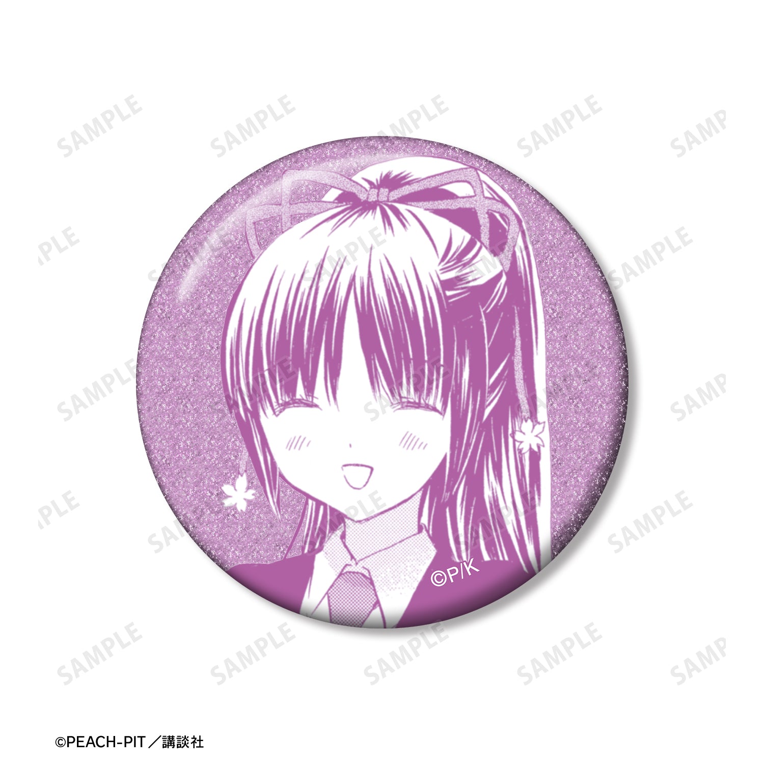 (Goods - Badge) Shugo Chara! Nadeshiko Fujisaki Panel Glitter Button Badge Set of 3