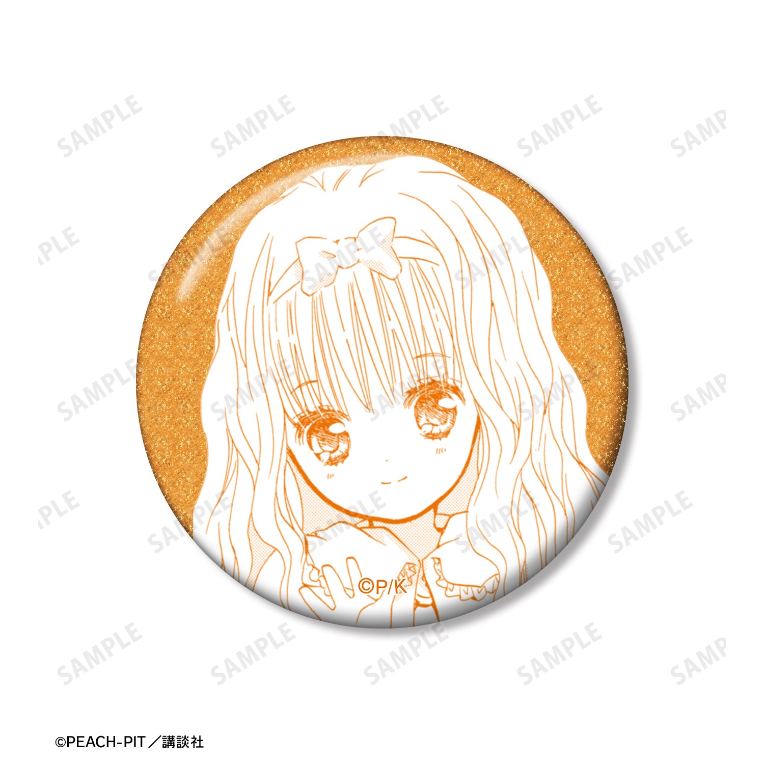(Goods - Badge) Shugo Chara! Rima Mashiro Panel Glitter Button Badge Set of 3