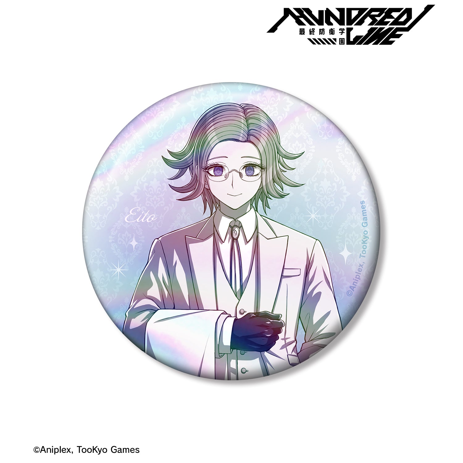 (Goods - Badge) THE HUNDRED LINE - LAST DEFENSE ACADEMY Exclusive Art Eito Aotsuki Butler ver. 75mm Iridescent Button Badge