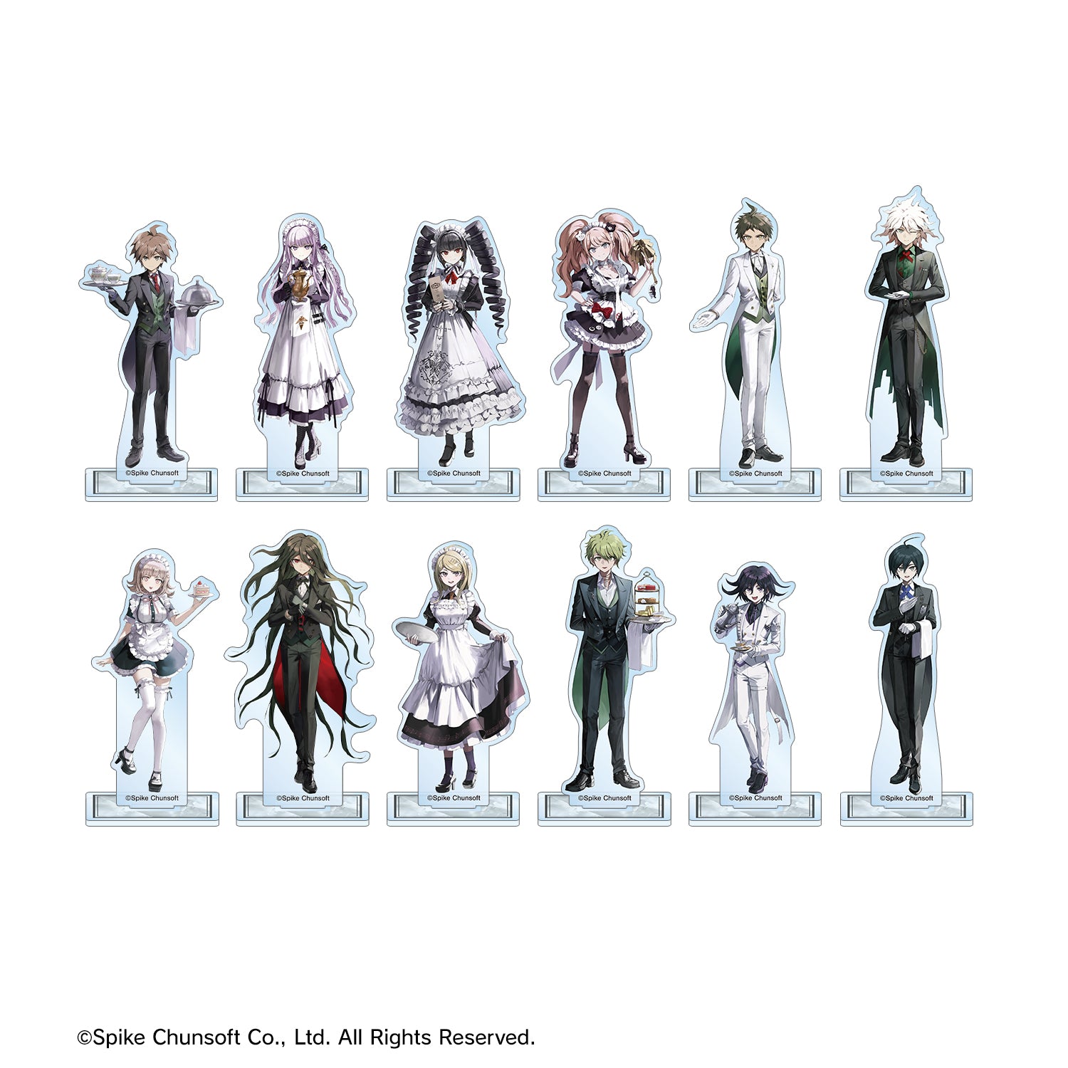 (1BOX=12)(Goods - Acrylic Stand) Danganronpa Series Art by Wata Maid & Butler ver. Trading Acrylic Stand