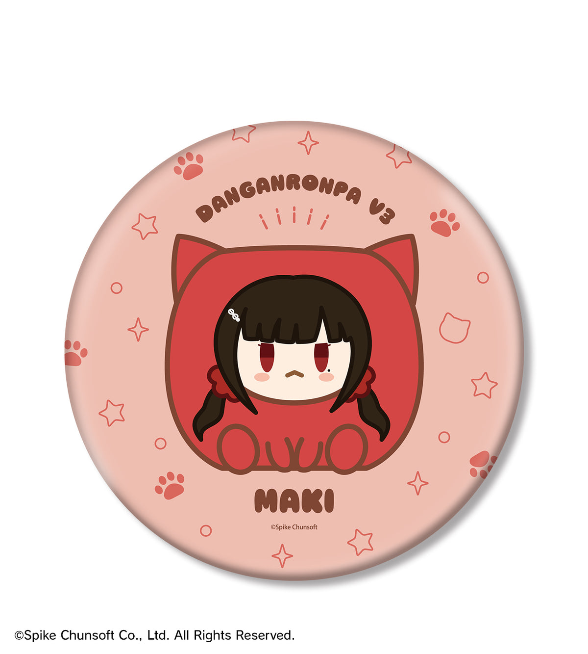 (Goods - Badge) Danganronpa Series Maki Harukawa Kemocube BIG Button Badge
