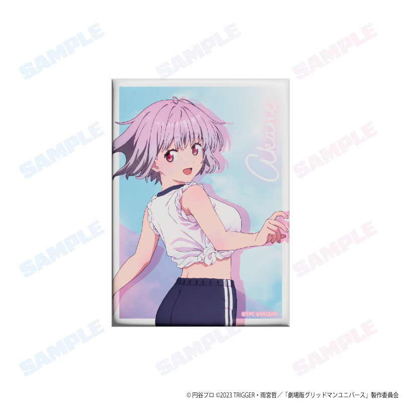 (Goods - Badge) GRIDMAN UNIVERSE Square Stand Button Badge feat. Exclusive Art P.E. Uniform Ver. Akane Shinjo