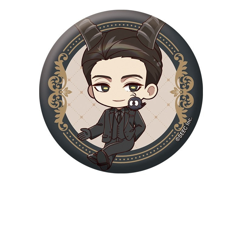 (Goods - Badge) TASOKARE HOTEL - TSUBOMI Petanko Button Badge Mimaya Karasuba & Kuromame