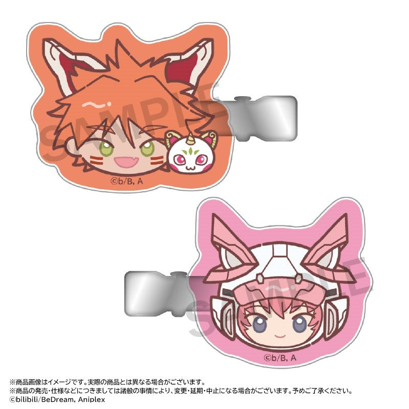 (Goods - Hairclip ) Anime TO BE HERO X Yuru Colle Face Hairclip Set C