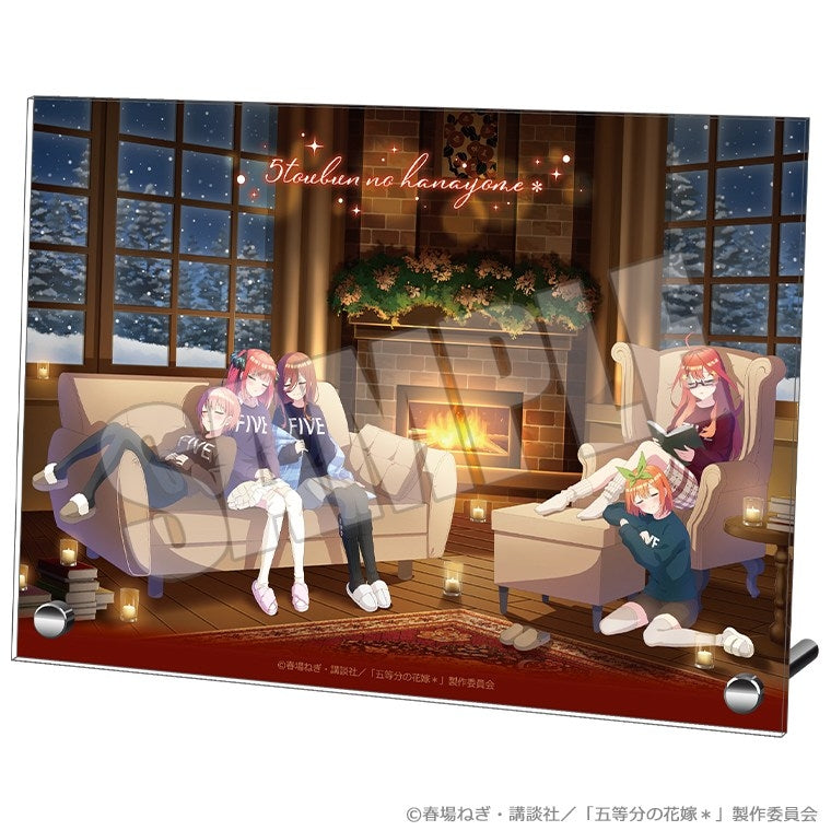 (Goods - Ornament) The Quintessential Quintuplets* Acrylic Plate - Silent Time by the Fireplace