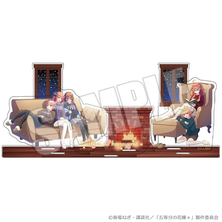 (Goods - Acrylic Stand) The Quintessential Quintuplets* Diorama Acrylic - Silent Time by the Fireplace