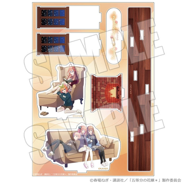 (Goods - Acrylic Stand) The Quintessential Quintuplets* Diorama Acrylic - Silent Time by the Fireplace