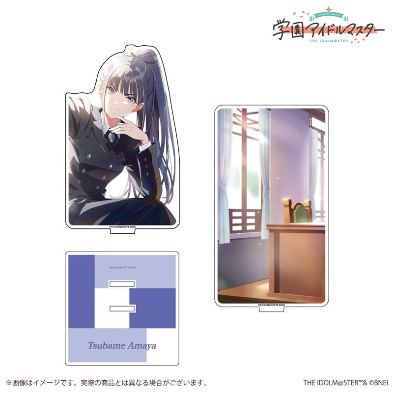 (Goods - Acrylic Stand) Gakuen iDOLM@STER Official Double Layered Acrylic Stand - Riron Busou Shite Tsubame Amaya