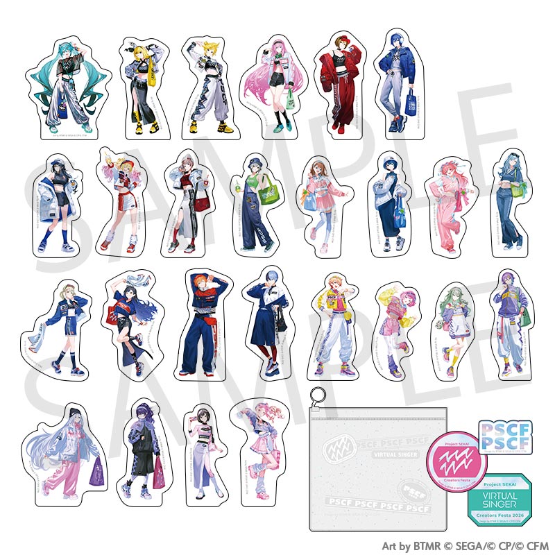 (Goods - Sticker) Hatsune Miku: Colorful Stage! Creators Festa 2026 Sticker Set w/Pouch [MORE MORE JUMP! ]