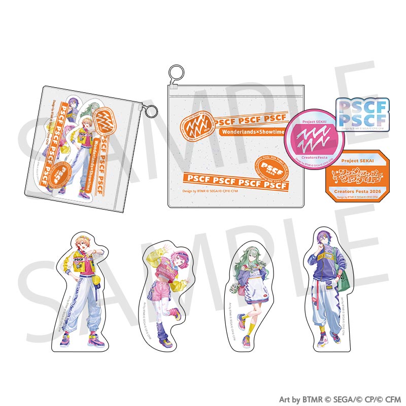 (Goods - Sticker) Hatsune Miku: Colorful Stage! Creators Festa 2026 Sticker Set w/Pouch [Wonderlands x Showtime]
