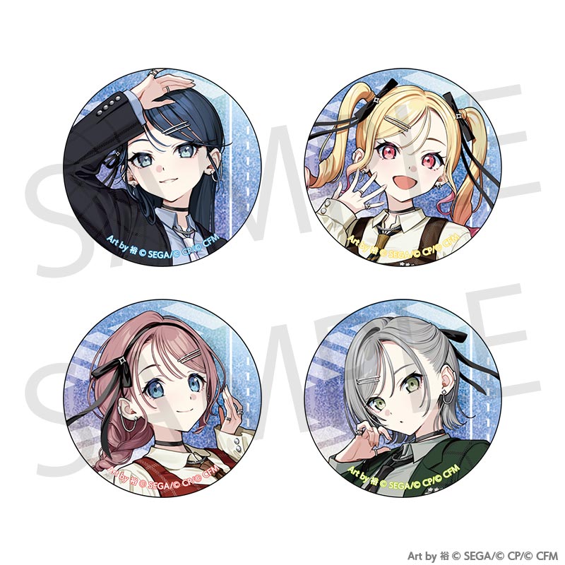 (Goods - Badge) Hatsune Miku: Colorful Stage! Project SEKAI Unit Fan Meeting Glitter Button Badge Set [Leo/need]