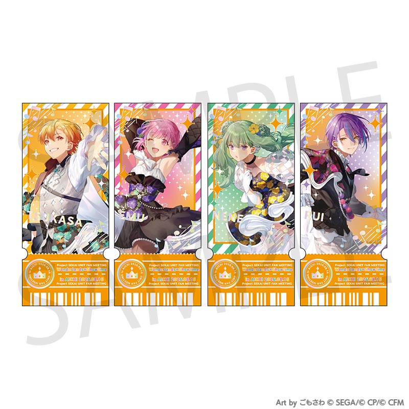 (Goods - Card) Hatsune Miku: Colorful Stage! Project SEKAI Unit Fan Meeting Ticket Style Card Set [Wonderlands x Showtime]