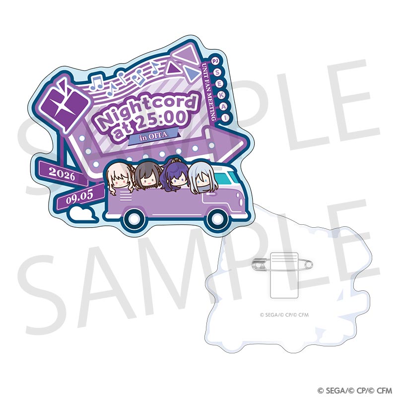 (Goods - Badge) Hatsune Miku: Colorful Stage! Project SEKAI Unit Fan Meeting Acrylic Badge [Nightcord at 25:00]