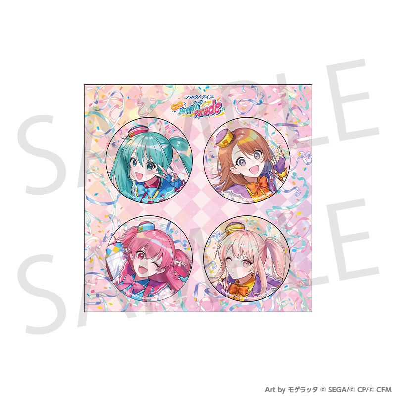 (Goods - Badge) Hatsune Miku: Colorful Stage! CONNECT LIVE GO Hoppin' Parade Holographic Button Badge Set A