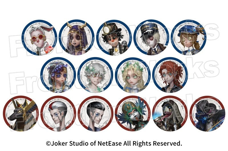 (1BOX=15)(Goods - Badge) Identity V <RE: Series> Trading Button Badge Character Sheet collection SSR Vol. 2