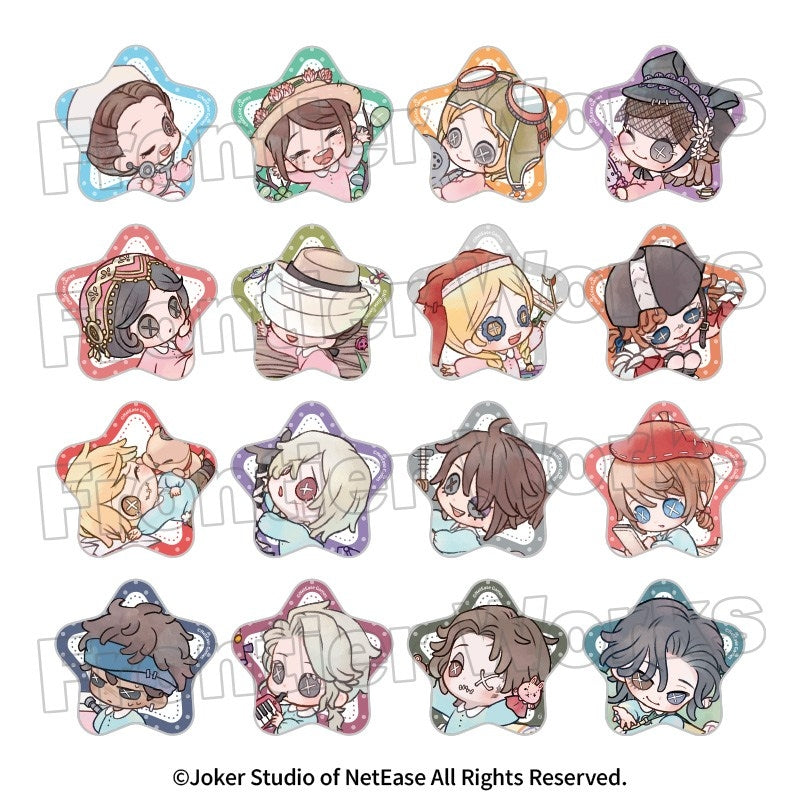 [※Blind](1BOX=16)(Goods - Badge) Identity V Kindergarten Trading Star Button Badge Tulip Group & Chick Group