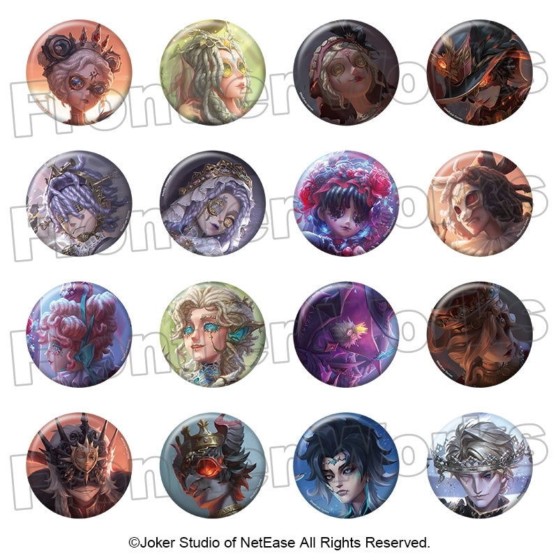 (1BOX=16)(Goods - Badge) Identity V Trading Button Badge Visual Collection Vol. 1