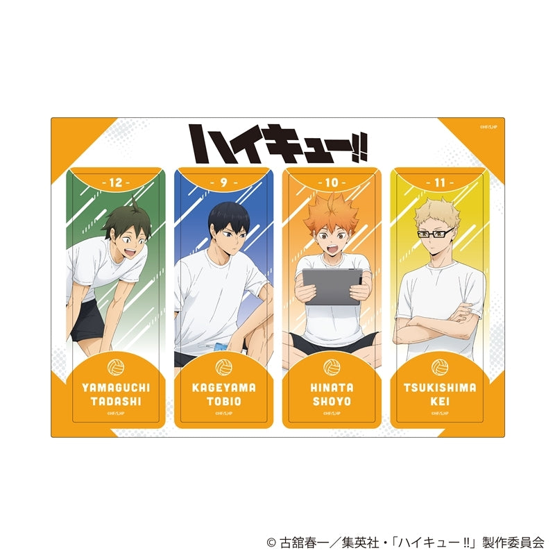 (Goods - Bookmark) Haikyu!! 4-Piece Clear Bookmark feat. Exclusive Art - Interval Ver. Karasuno High