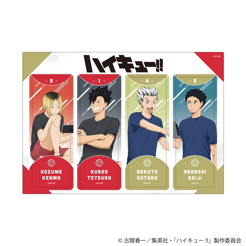 (Goods - Bookmark) Haikyu!! 4-Piece Clear Bookmark feat. Exclusive Art - Interval Ver. Nekoma High & Fukurodani Academy