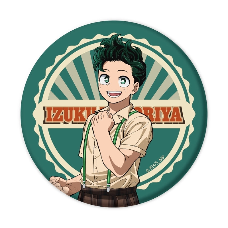 (1BOX=10)(Goods - Badge) My Hero Academia Trading Mat Button Badge American Retro Ver. 10 Types Total