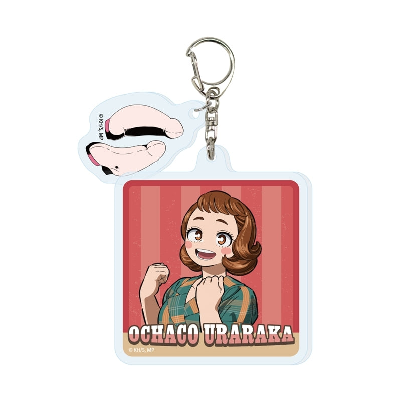 (Goods - Keychain) My Hero Academia 2-Part Acrylic Keychain Ochaco Uraraka American Retro Ver.