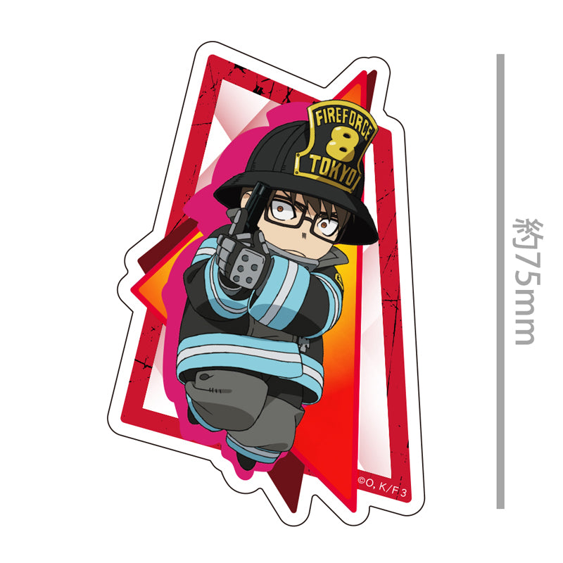 (Goods - Sticker) TV Anime Fire Force Season 3 Die-cut Sticker Takehisa Hinawa Chibi