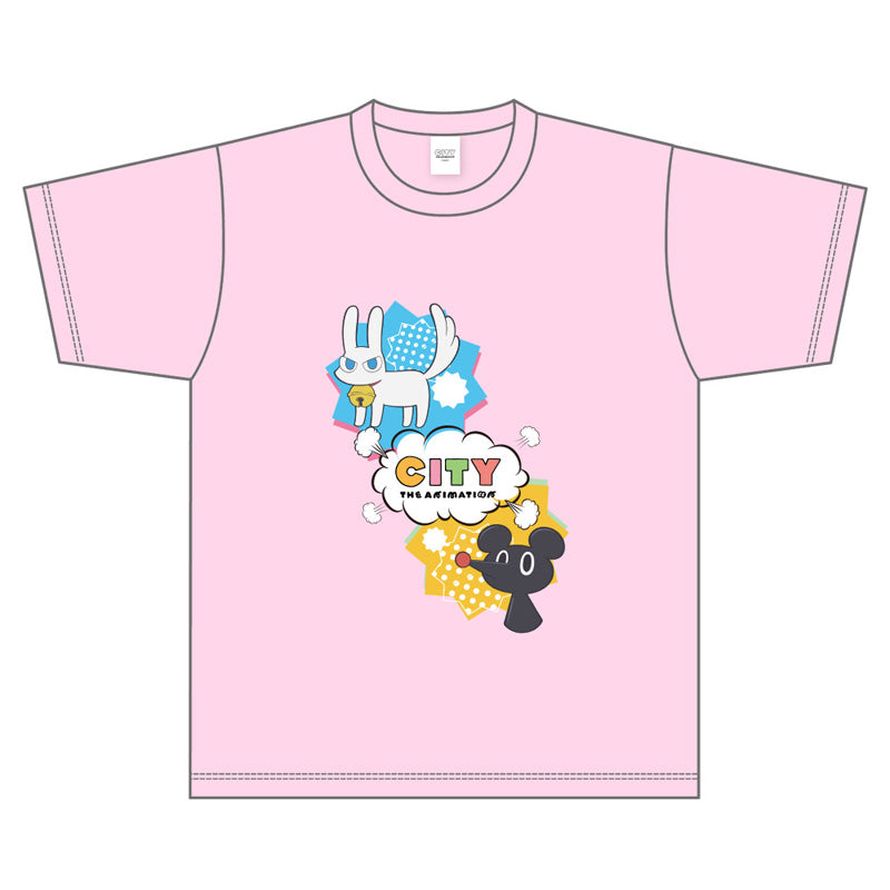 (Goods - Shirt) CITY THE ANIMATION T-shirt A (Pink)
