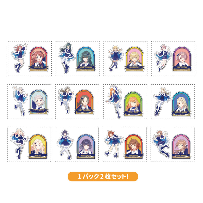 (1BOX=12)(Goods - Sticker) Gakuen iDOLM@STER Trading Die-cut Sticker Hatsuboshi Paradise ver.