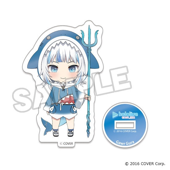(Goods - Stand Pop) hololive production Nendoroid Plus Acrylic Stand Gawr Gura