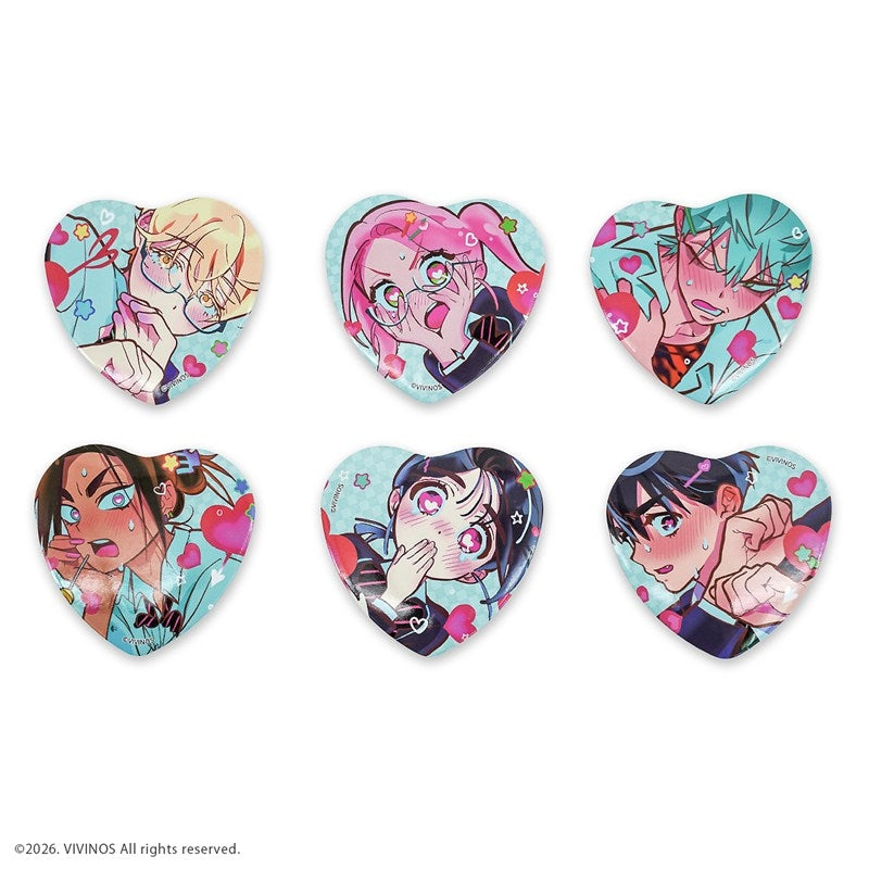 (1BOX=6)(Goods - Badge) Alien Stage Random Heart Badge {Bonus:Art Cards}