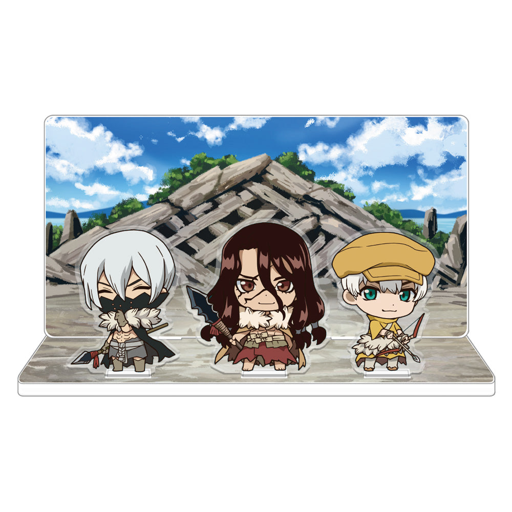 (Goods - Acrylic Stand) Dr. STONE Acrylic Diorama B [Tsukasa & Hyoga & Ukyo]
