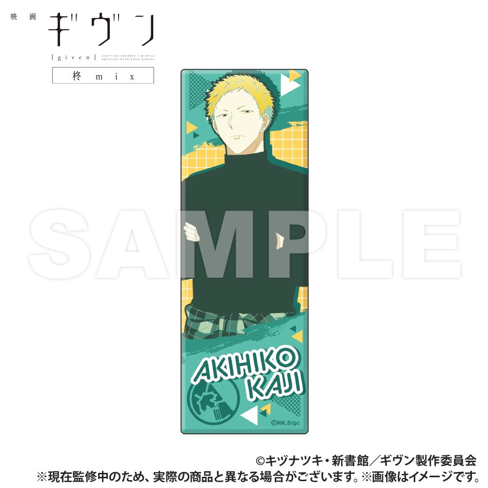 (Goods - Badge) Given The Movie: Hiiragi mix Trading Long Rectangle Button Badge Stand
