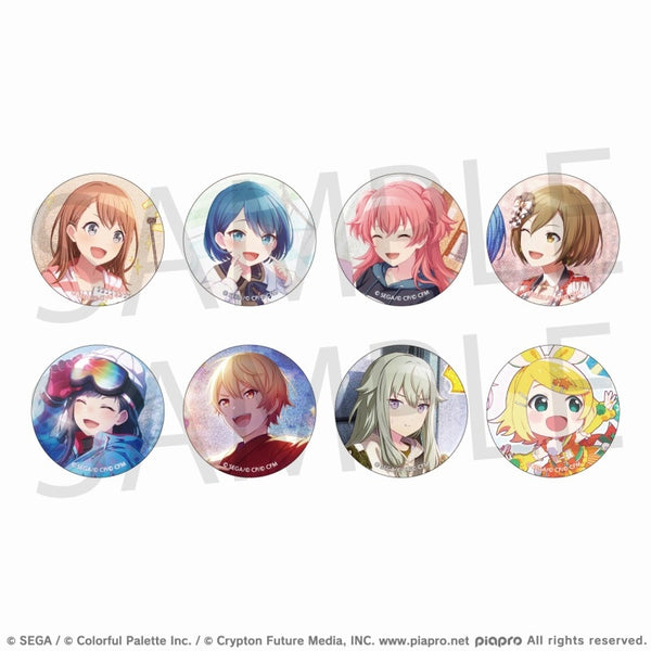 (1BOX=8)(Goods - Badge) Hatsune Miku: Colorful Stage! Glitter Button Badge Event Art Collection vol. 27 A