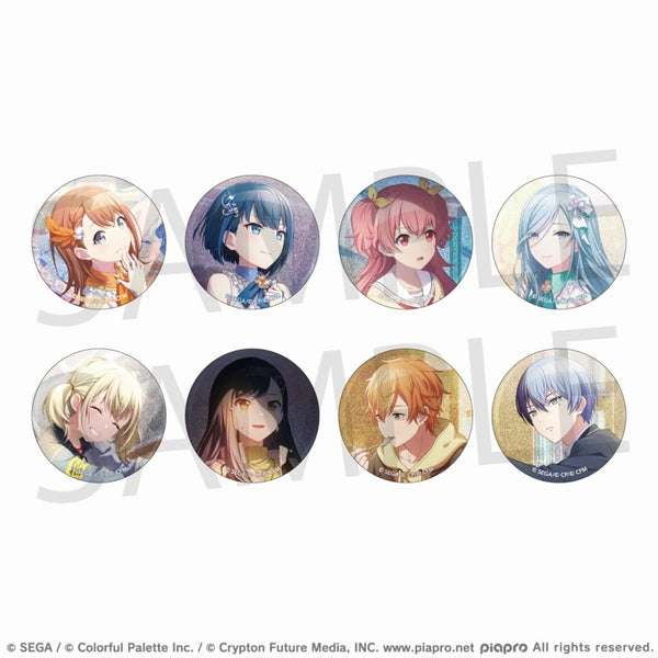 (1BOX=8)(Goods - Badge) Hatsune Miku: Colorful Stage! Glitter Button Badge Event Art Collection vol. 27 B