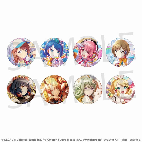 (1BOX=8)(Goods - Badge) Hatsune Miku: Colorful Stage! Glitter Button Badge Event Art Collection vol. 28 A
