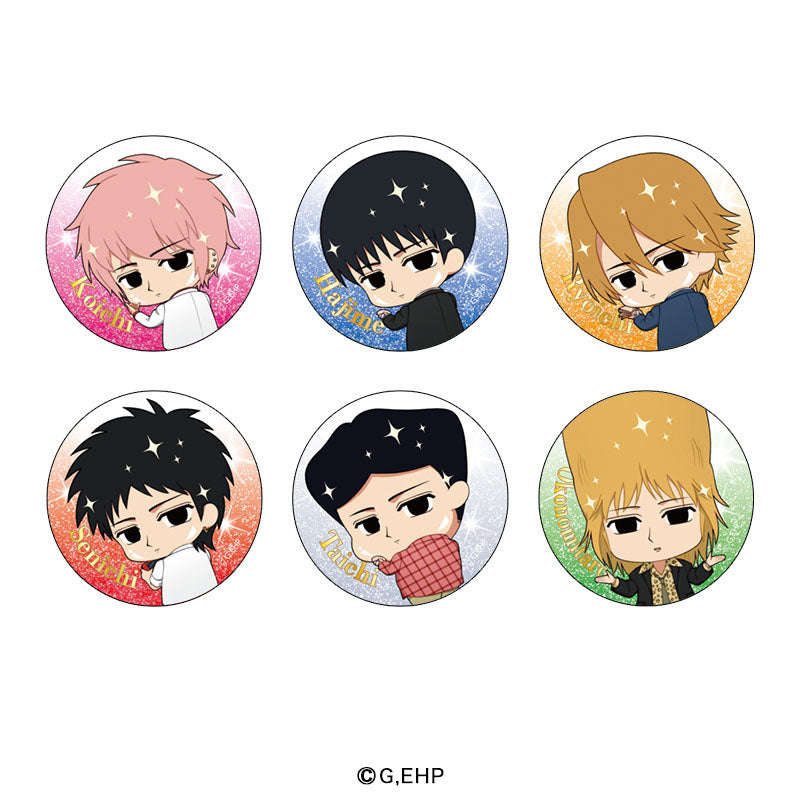 (1BOX=6)(Goods - Badge) Everyday Host Konya mo Akegata mo Kagayaki Tsuzukeru Trading Glitter Button Badge (6 Types Total)