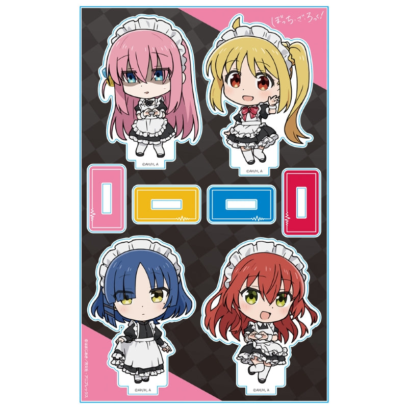 (Goods - Acrylic Stand) Bocchi the Rock! Acrylic Chara Stand Hitori & Nijika & Ryo & Ikuyo Maid Cloth ver. Chibi