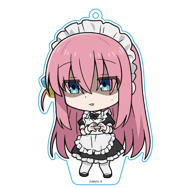 (Goods - Keychain) Bocchi the Rock! PuniCollle!! Keychain (w/ Stand)  Hitori Goto Maid Cloth ver.