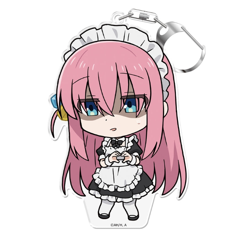 (Goods - Keychain) Bocchi the Rock! PuniCollle!! Keychain (w/ Stand)  Hitori Goto Maid Cloth ver.