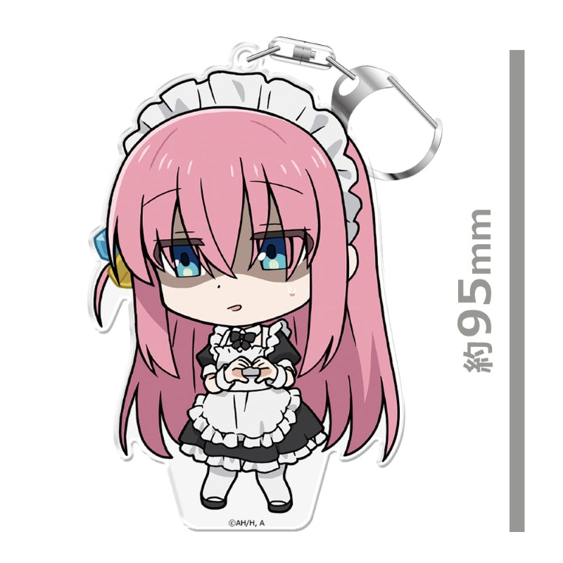 (Goods - Keychain) Bocchi the Rock! PuniCollle!! Keychain (w/ Stand)  Hitori Goto Maid Cloth ver.