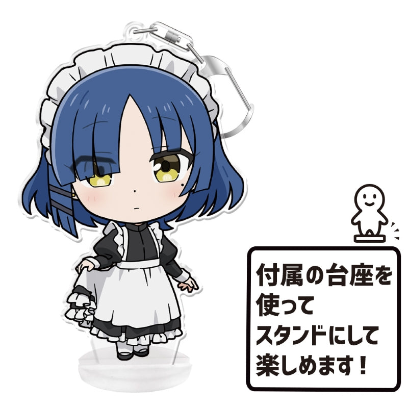 (Goods - Keychain) Bocchi the Rock! PuniCollle!! Keychain (w/ Stand)  Ryo Yamada Maid Cloth ver.