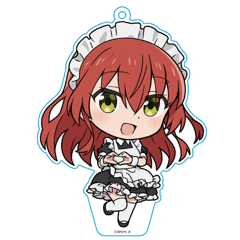 (Goods - Keychain) Bocchi the Rock! PuniCollle!! Keychain (w/ Stand)  Ikuyo Kita Maid Cloth ver.