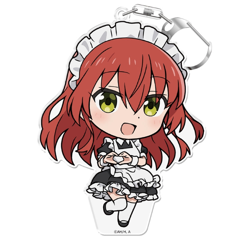 (Goods - Keychain) Bocchi the Rock! PuniCollle!! Keychain (w/ Stand)  Ikuyo Kita Maid Cloth ver.