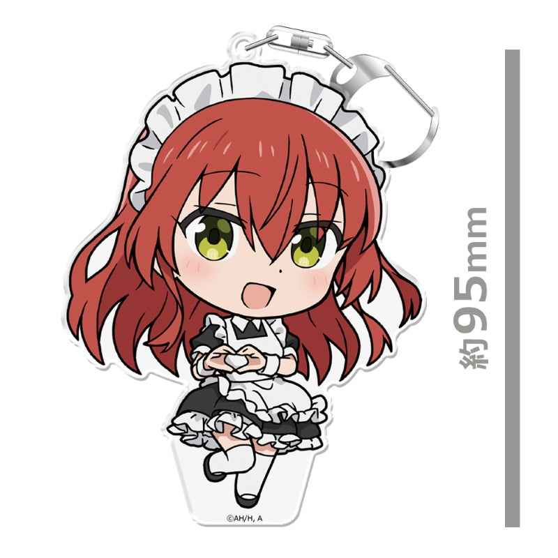 (Goods - Keychain) Bocchi the Rock! PuniCollle!! Keychain (w/ Stand)  Ikuyo Kita Maid Cloth ver.