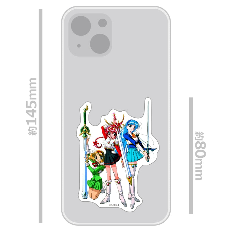 (Goods - Sticker) Magic Knight Rayearth Die-cut Sticker Hikaru & Umi & Fuu Vol.3