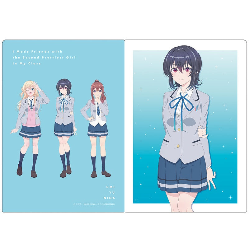 (Goods - Clear File) I Made Friends with the Second Prettiest Girl in My Class Clear File Umi & Yuu & Nina