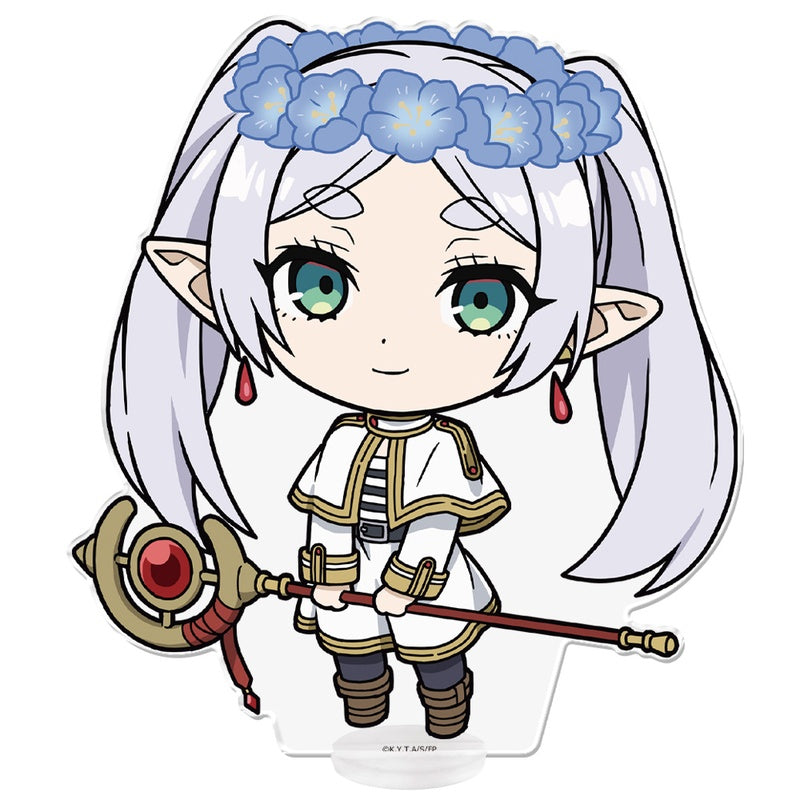 (Goods - Acrylic Stand) Frieren: Beyond Journey's End Deka PuniColle! Acrylic Figure Frieren Flower Crown ver.