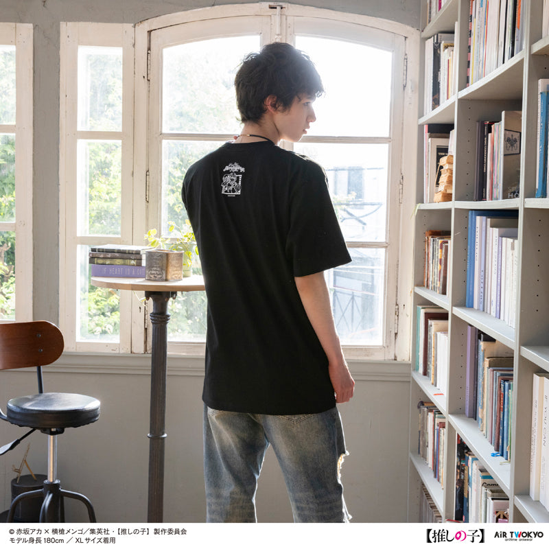 (Goods - Shirt) TV Anime Oshi no Ko Vol.2 Monotone Scene Art T-shirt 1 (Ai) Black