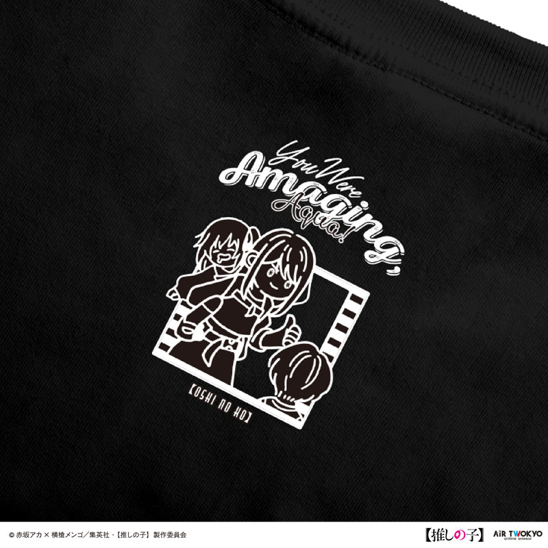(Goods - Shirt) TV Anime Oshi no Ko Vol.2 Monotone Scene Art T-shirt 1 (Ai) Black